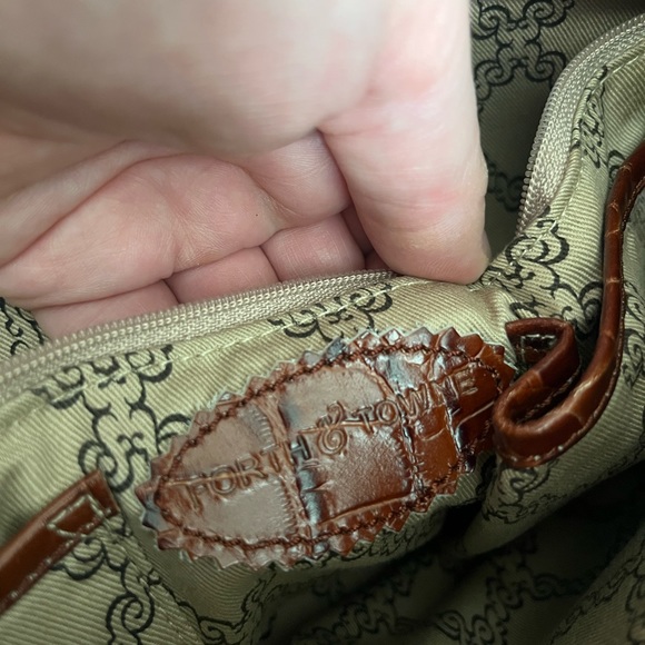 NEW Forth & Towne Anthropologie croc embossed purse handbag genuine leather - Picture 5 of 7